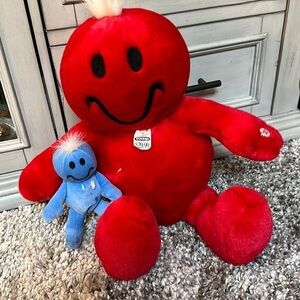 Rare Dan Dee Smiley Face & Smiley Jr Giggle Wiggle Tickle Plush 18" Talks